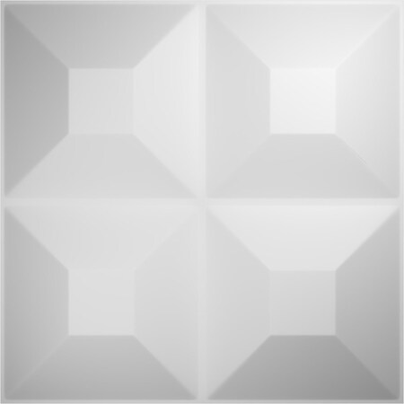 Ekena Millwork 19 5/8in. W x 19 5/8in. H Foster EnduraWall Decor 3D Wall Panel Covers Total 53.49 Sq. Ft., 20PK WP20X20FOWH-CASE-20